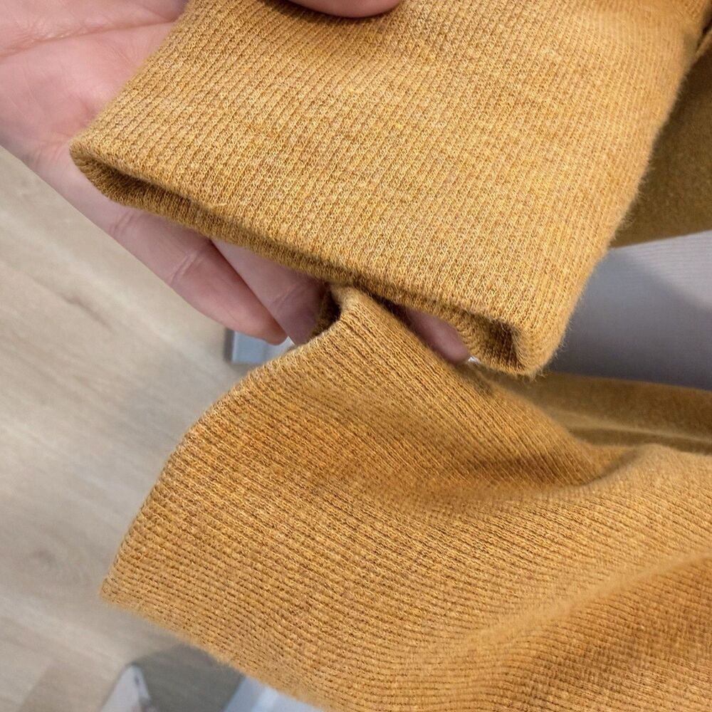 PACT Brooklyn Airplane Cardigan XS/S Chai Heather Organic Cotton Yellow Pocket - Picture 11 of 12